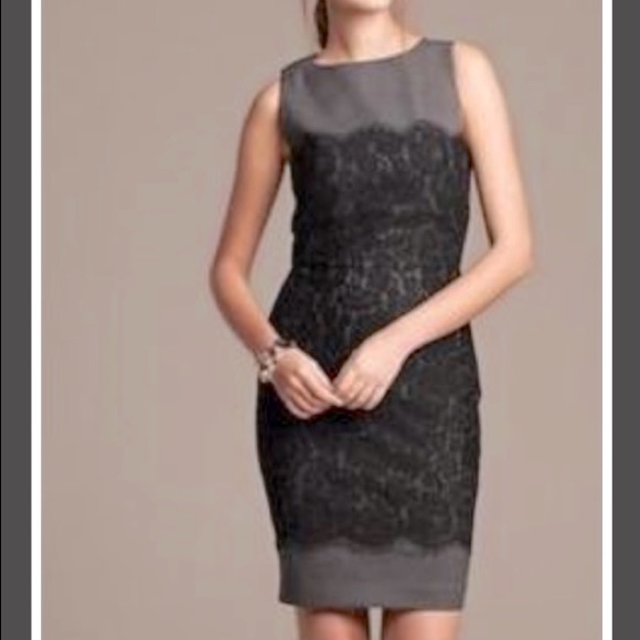*SOLD* Banana Republic Lace Overlay Sheath Dress - Picture 1 of 10